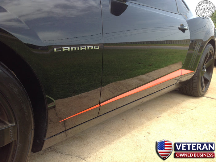 2010-2015 CHEVY CAMARO ROCKER SPIKE DOOR SPEARS RS SS VINYL DECALS-0050