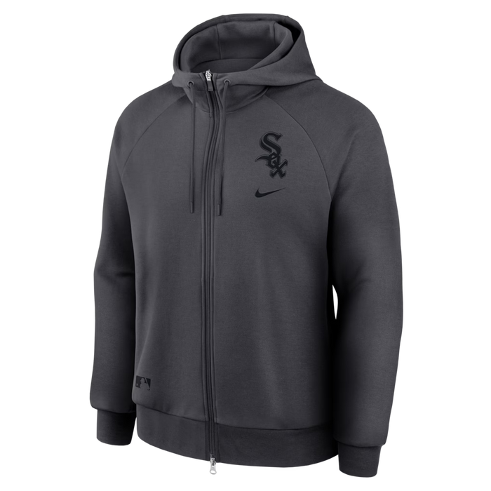 2026 White Sox Nike Anthracite Authentic Collection Player Raglan Full Zip