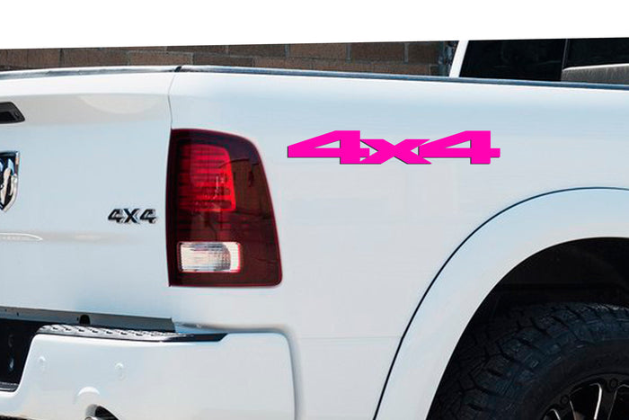 Pink 4X4 Bedside Vinyl Decals Dodge Ram 1500 2500 3500