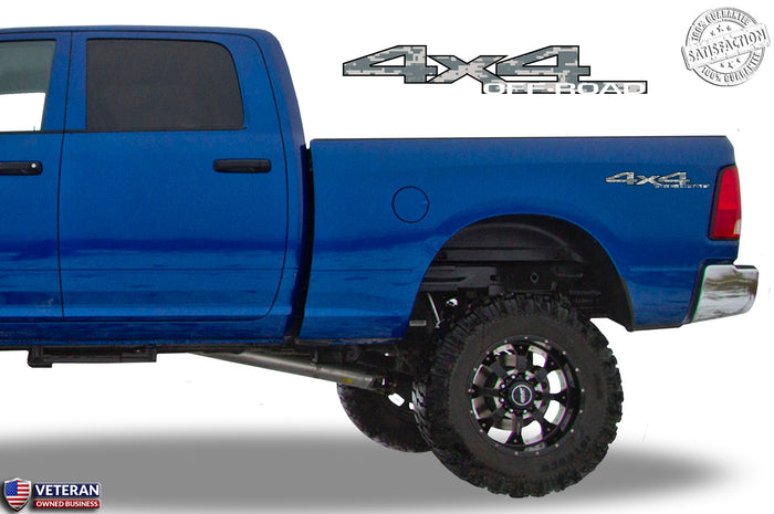 4x4 Off Road Digi Camo Bedside Decals Fits Dodge Ram 2010-13 1500 2500 3500-co
