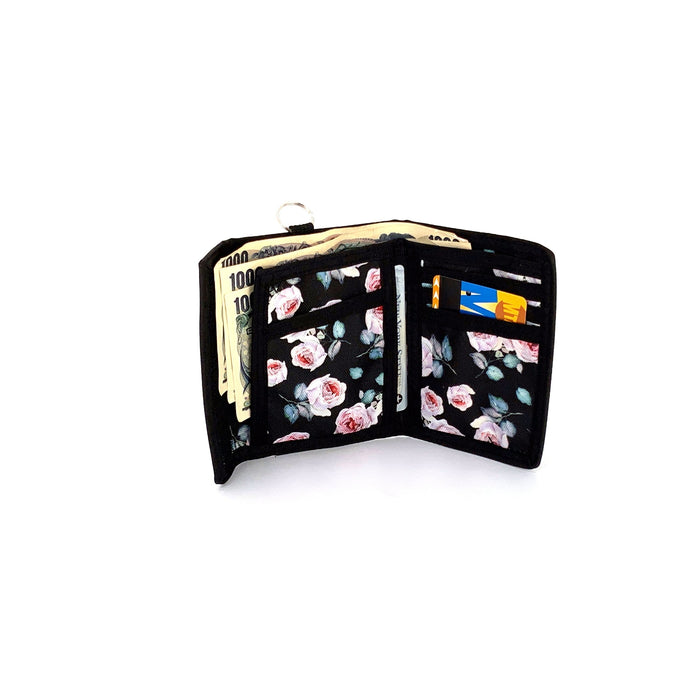 80s Bi-Fold Pink Rose Wallet