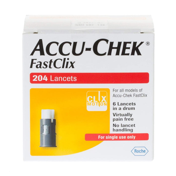 Accu-Chek FastClix Lancets 30 Guage, 204 Count