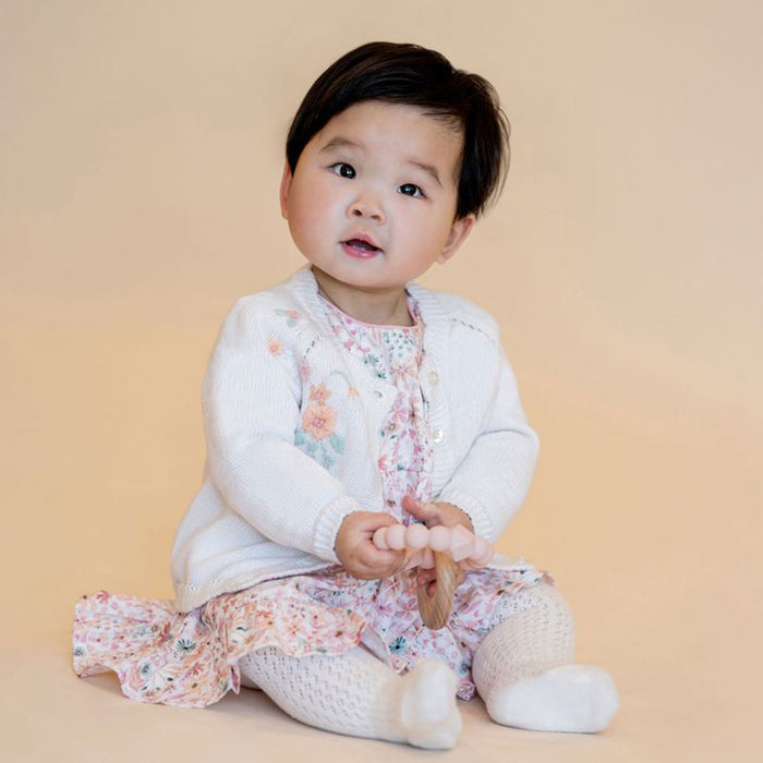 Bebe Fern Hand Embroidered Organic Cardigan
