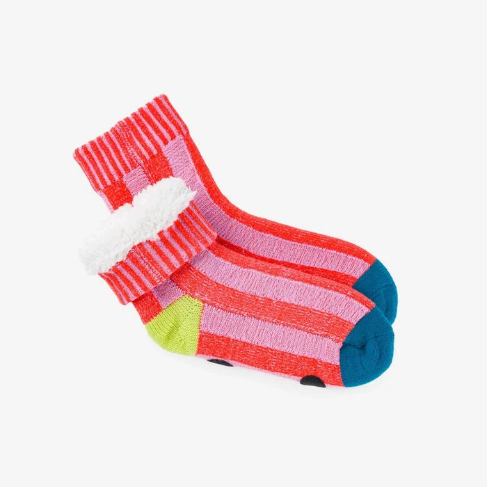 Big Stripe House Socks Poppy Lilac