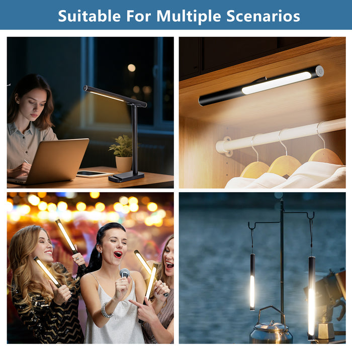 Black Adjustable LED Salon Desk Lamp with Touch Dimming