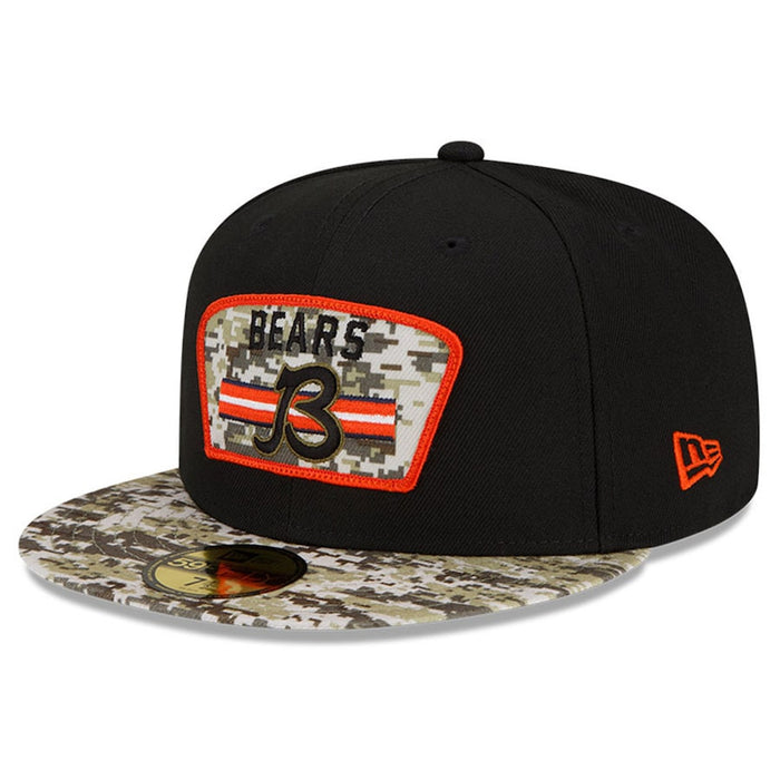Chicago Bears "B" Salute to Service 2021 On-Field 59Fifty Cap by New Era-2