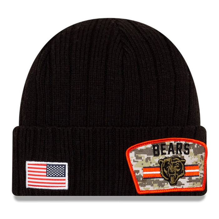 Chicago Bears "Bear Head"2021 Salute to Service On-Field Knit by New Era-2