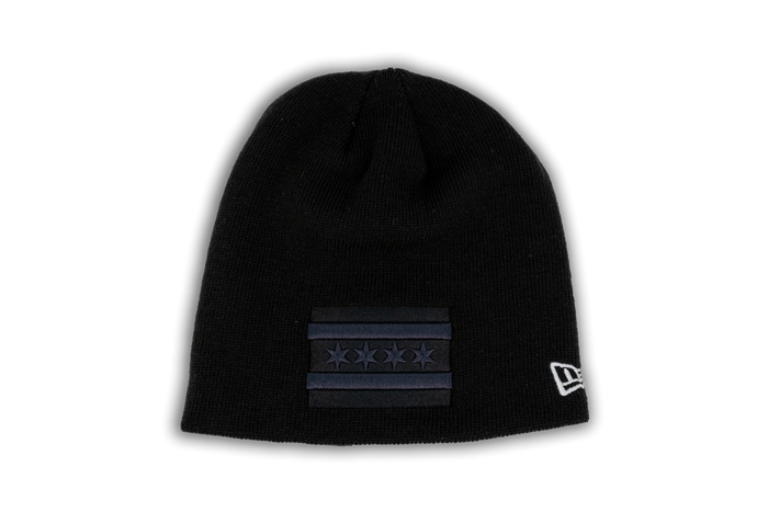 Chicago Flag New Era Black Tonal Beanie