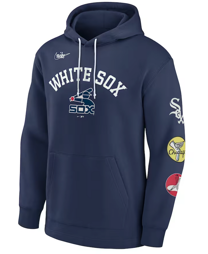 Chicago White Sox Nike Navy Rewind Lefty Pullover Hoodie-2
