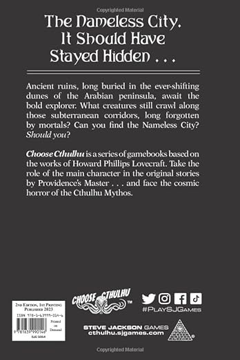 Choose Cthulhu Book 4: The Nameless City