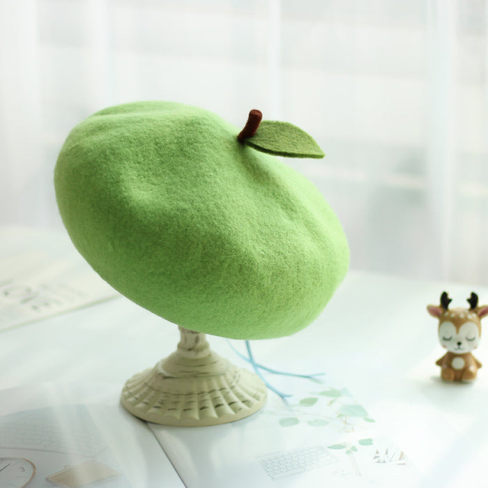 Creative Green Apple Beret