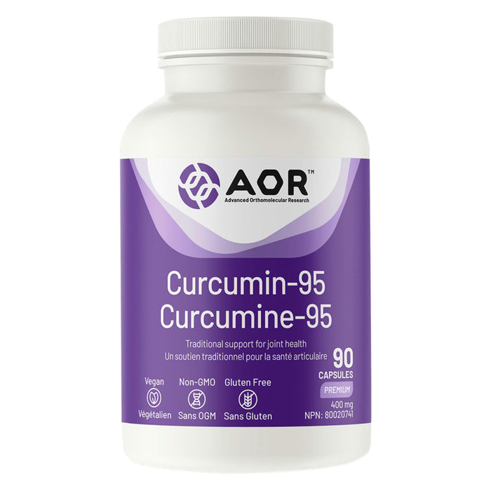 Bottle of AOR Curcumin-95 400mg 90 Capsules