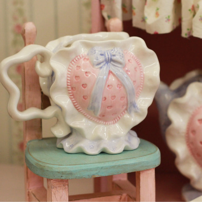 Handmade Bowknote Ceramic Mug