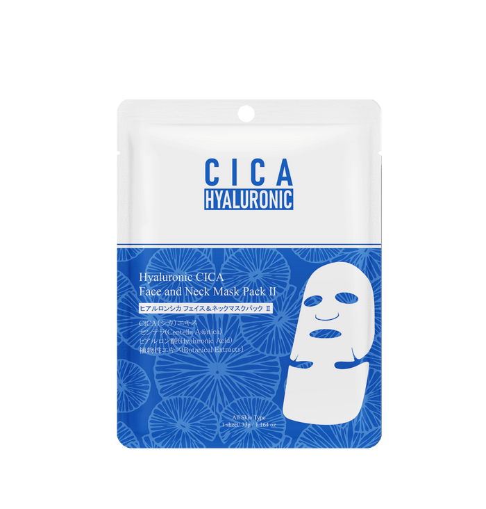 HYALURONIC ACID CICA FACE AND NECK MASK - Masca Pentru Fata Si Gat Cu Acid Hialuronic - skinseen.ro