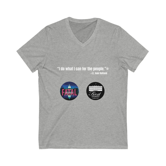 "I Do What I Can For The People" Unisex Softstyle Short Sleeve V-Neck Tee