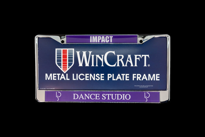 Impact Dance Studio Metal License Plate Frame