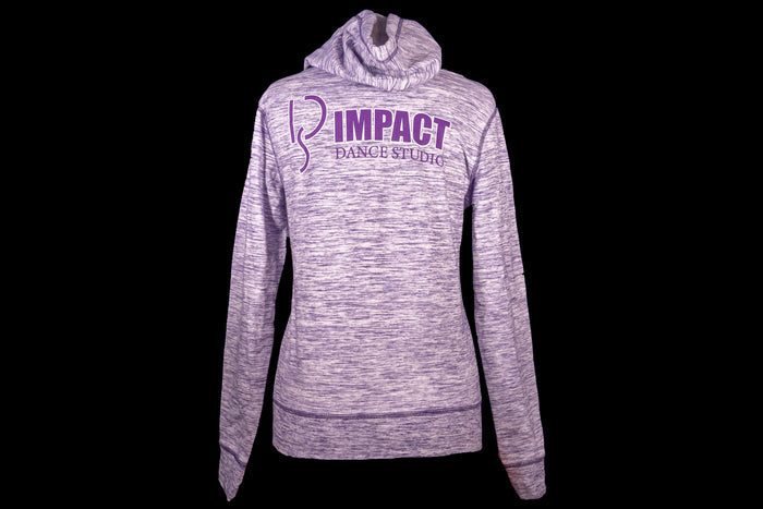 Impact Dance Studio Woman's Space Dye Full Zip Hood-1