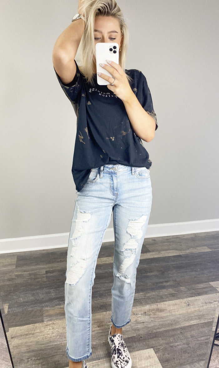 Judy Blue Light Wash Boyfriend Jeans