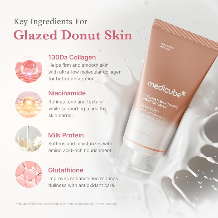 MEDICUBE Collagen Milk Toning Wrapping Mask ماسك البشرة بالكولاجين من ميديكيوب