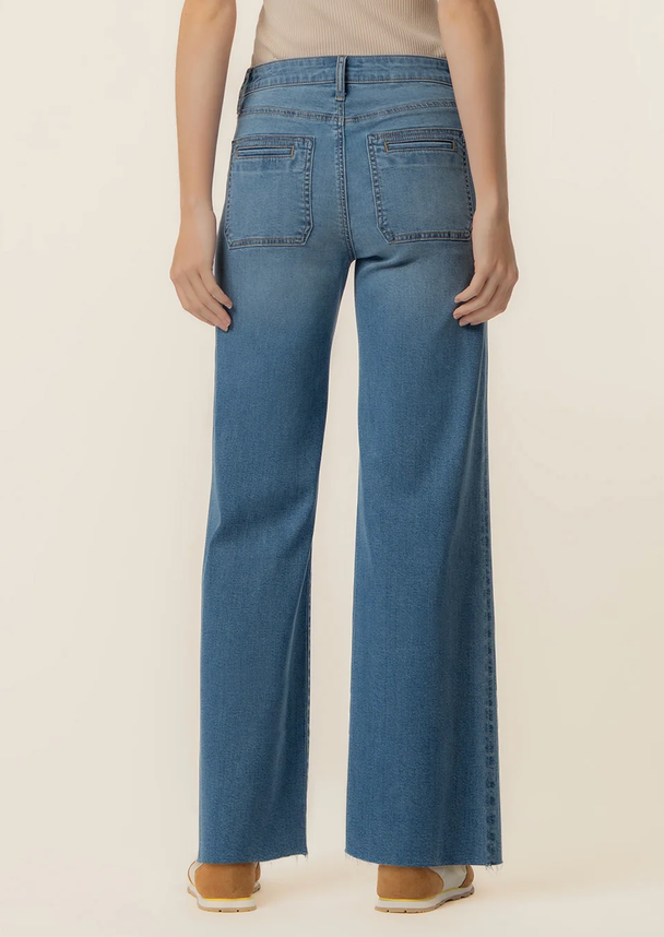 Meg-High Rise Wide Leg Patch Pocket