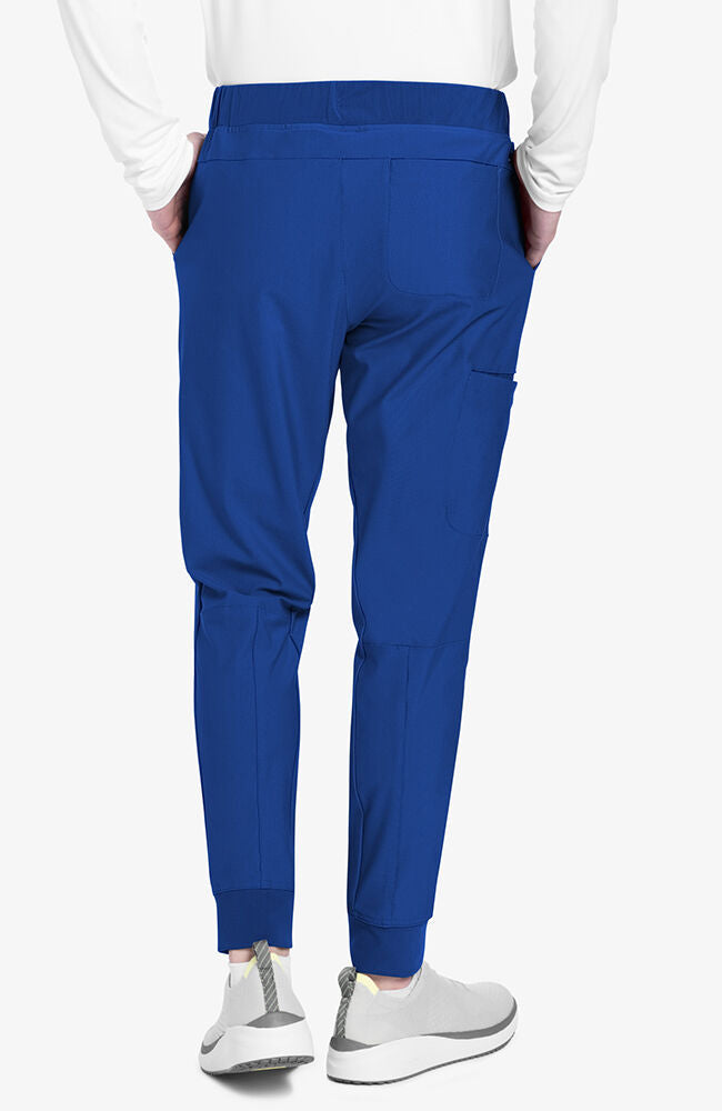 Men's Scrub Set: Quarter Zip Henley Scrub Top & Mid Rise Jogger Scrub Pant