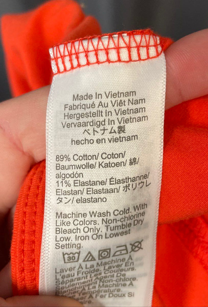 NWT J. Crew Women's Orange Capri Athletic Leggings Size L