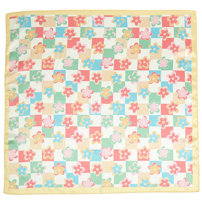 Ornate Design Satin Neck Scarf