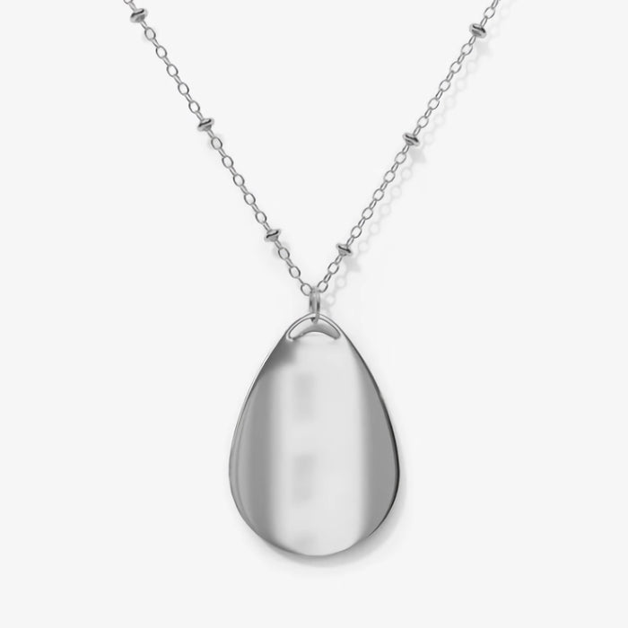 Personalized Memorial Elipse Shape Necklace I Will Carry You With Me Memorial Gift