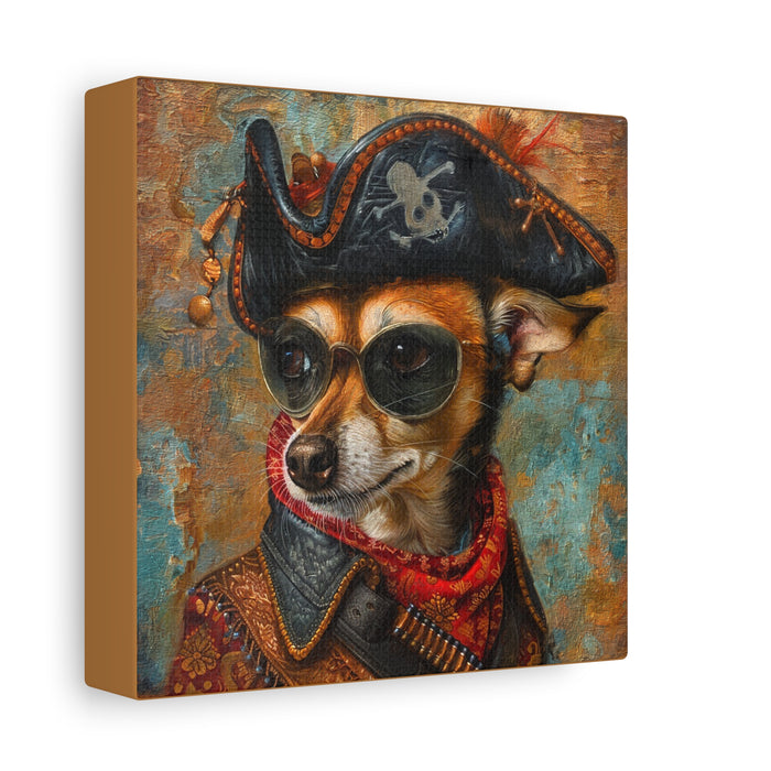 Pirate Dog Matte Canvas Wall Art — Stretched 1.25"