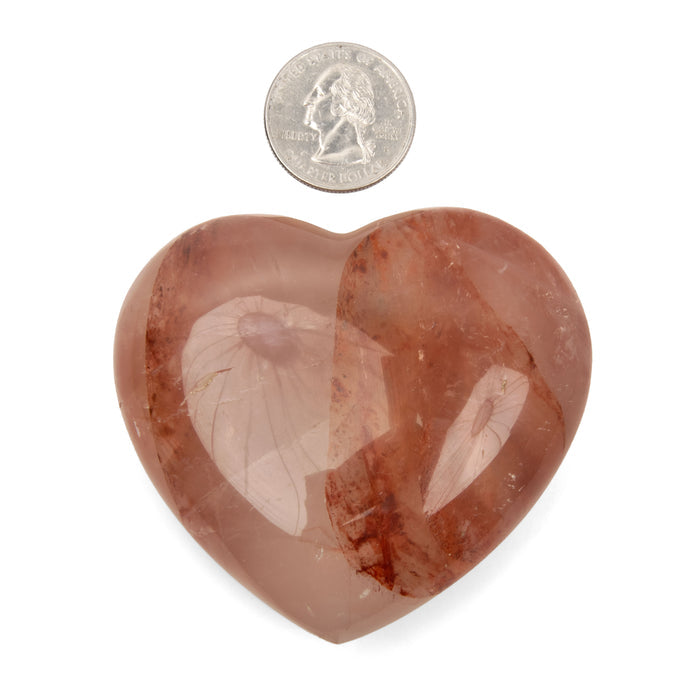 Quartz w/ Hematite - Heart
