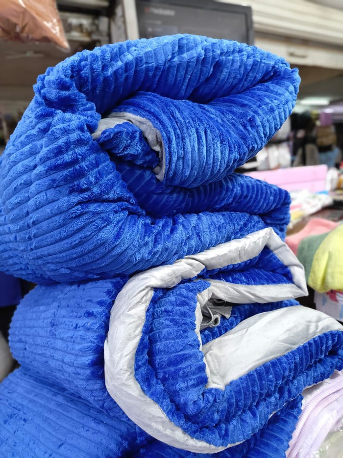 Royal Blue Velvet 4pc Duvet Set – 5x6
