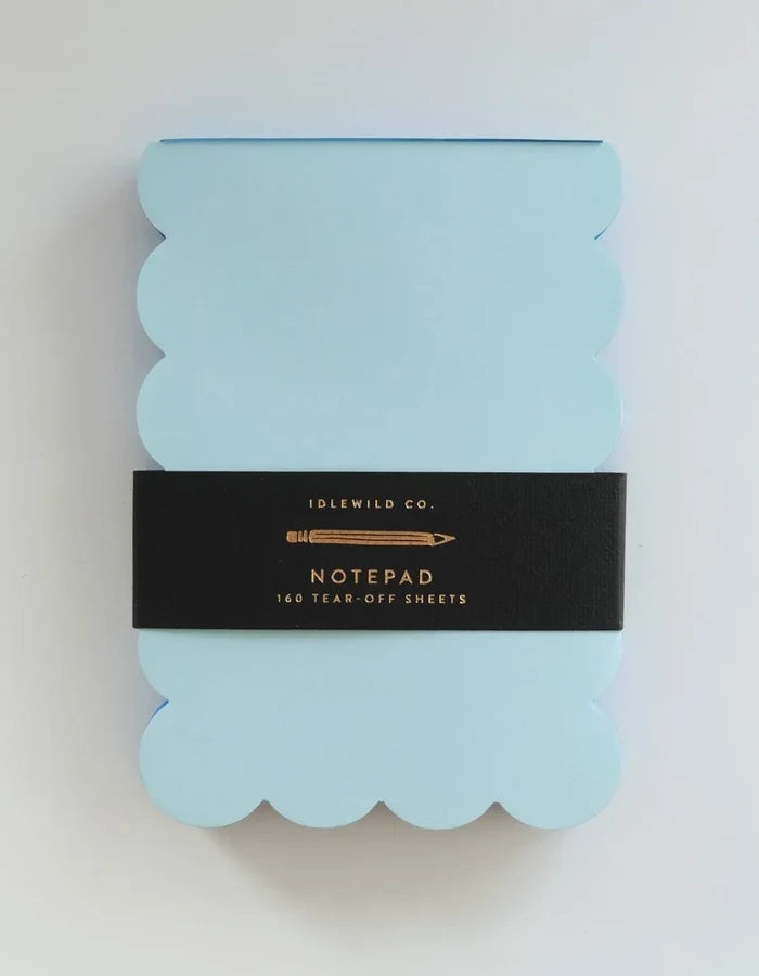 Scalloped Notepad Blue
