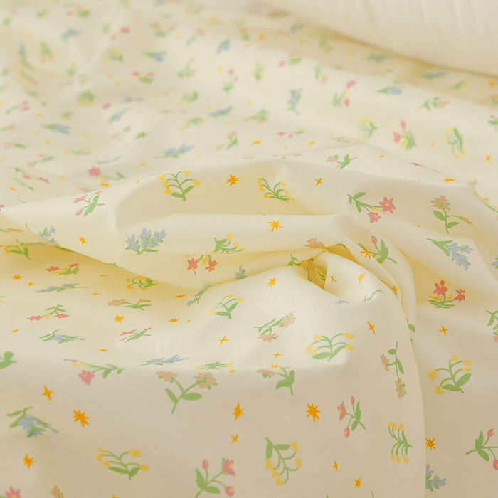 Spring Floral Print Cotton Bedding Set