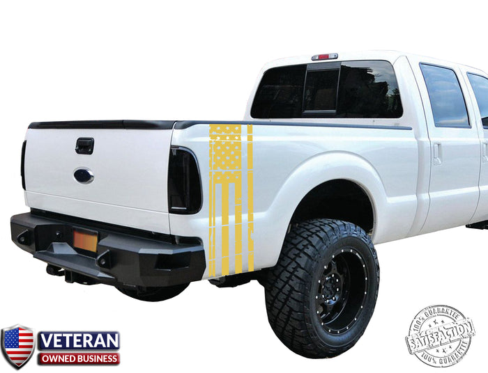 Universal Truck Distressed American Flag Bed stripe Vinyl Decal