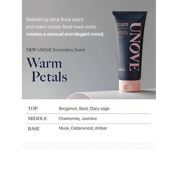 Unove Deep Damage Treatment EX 207ml - Warm Petals – Conditioner | Korean Skincare Canada - VGLE Beauty