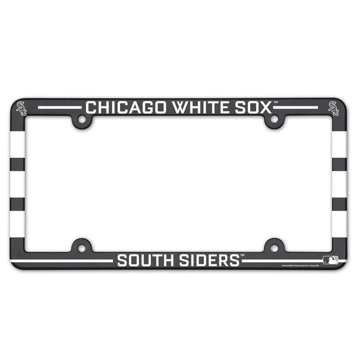 WHITE SOX PLASTIC LICENSE PLATE FRAME
