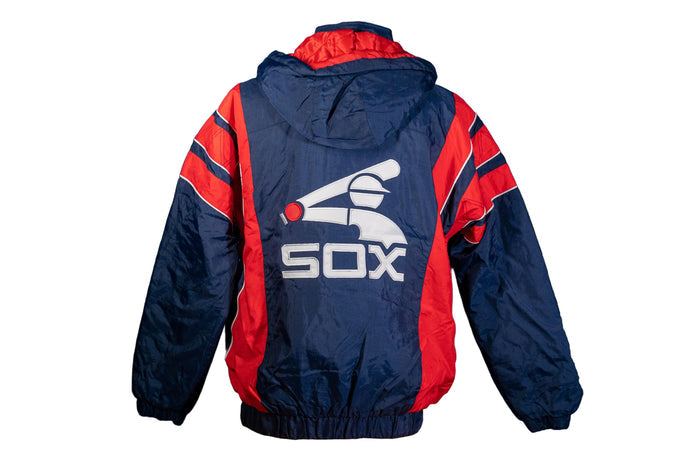 White Sox Starter 1983 Navy 1/4 Zip Retro Pullover Jacket-1