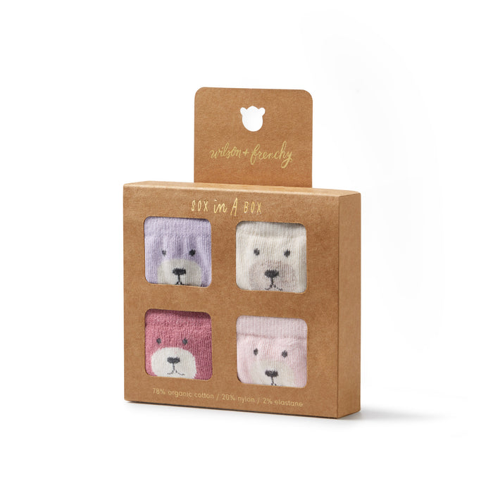 Wilson & Frenchy Girl Organic 4 Pack Baby Socks
