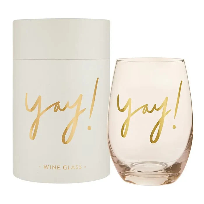 Yay! Stemless Cocktail Glass