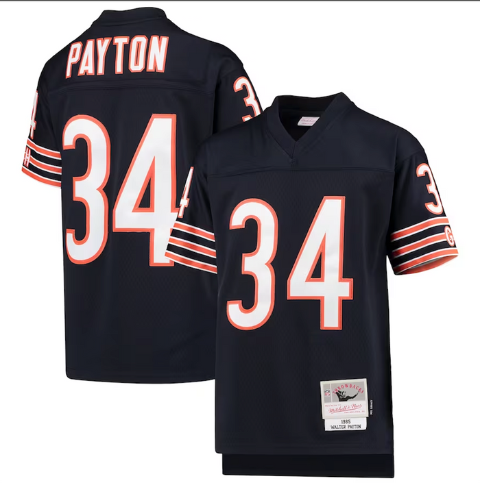 Youth Mitchell & Ness Walter Payton Navy 1985 Legacy Jersey