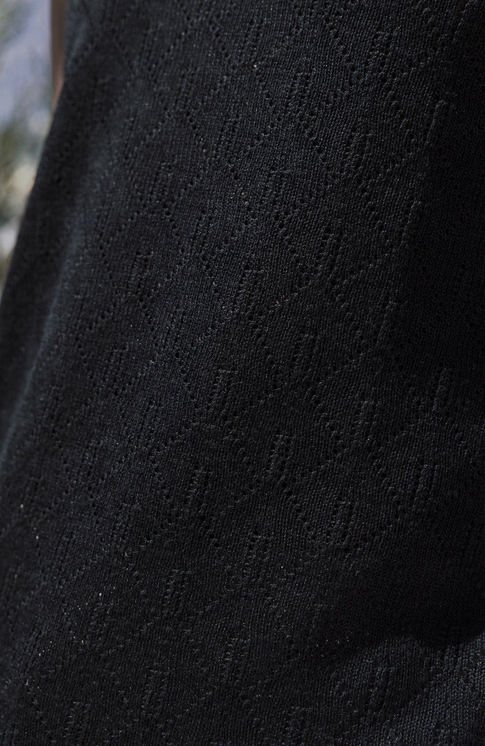 Zamas Pointelle Vest in Black