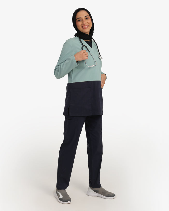 Mint Green* Navy / X-Small