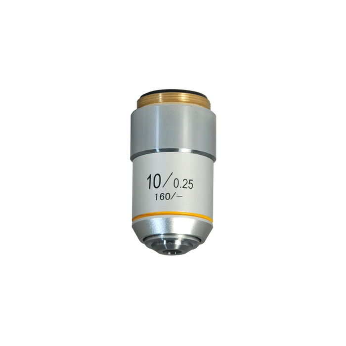 10X Achromatic Microscope Objective Lens, SKU BM14013311, three quarter front view