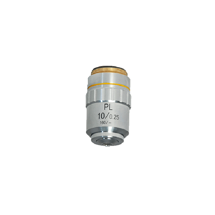 10X Plan Achromatic Microscope Objective Lens Working Distance 8.8mm, SKU BM14033331, three quarter front view