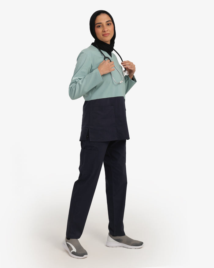 Mint Green* Navy / Small
