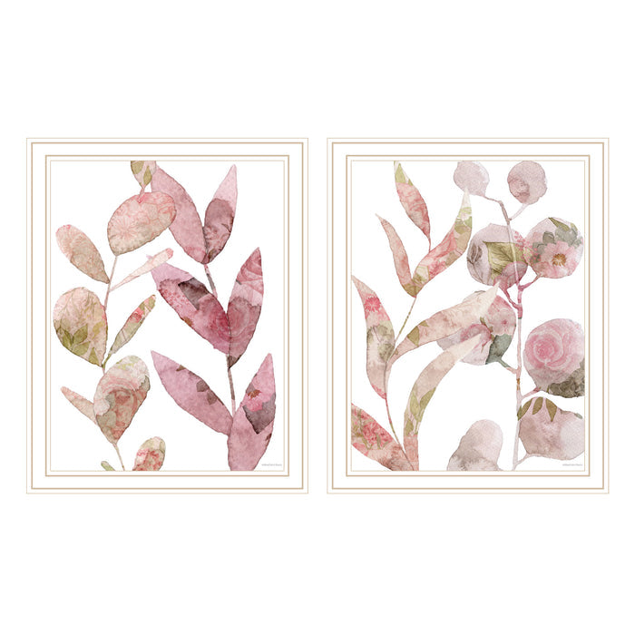2-Piece Botanical Framed Wall Art Set for Salon and Spa Decor