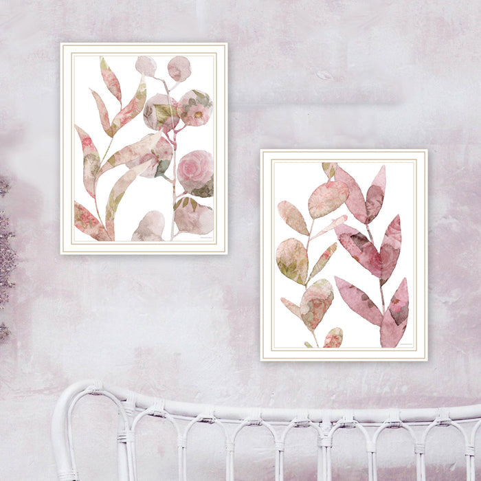 2-Piece Botanical Framed Wall Art Set for Salon and Spa Decor