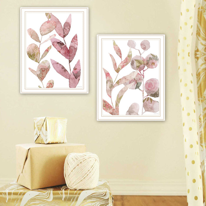 2-Piece Botanical Framed Wall Art Set for Salon and Spa Decor