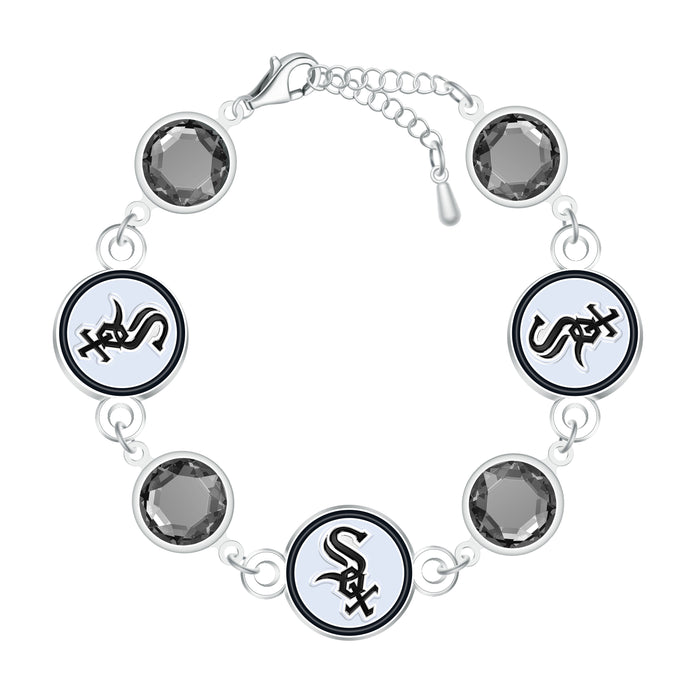 2 Tone White Sox Disc Bracelet