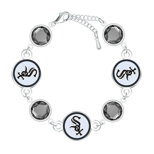 2 Tone White Sox Disc Bracelet